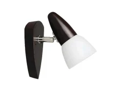 Julia Wandlamp, Wenge, Chroom, Wit, 14,5X9,5X16 Cm, Epikasa