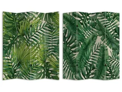 Kamerscherm Bedrukt 4 Delen Tropische Bladeren Greeny - 161 X 180 Cm