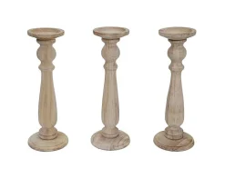 Kandelaar H360 (Set Van 3), Naturel Bruin