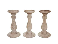 Kandelaar H361 (Set Van 3), Naturel Bruin