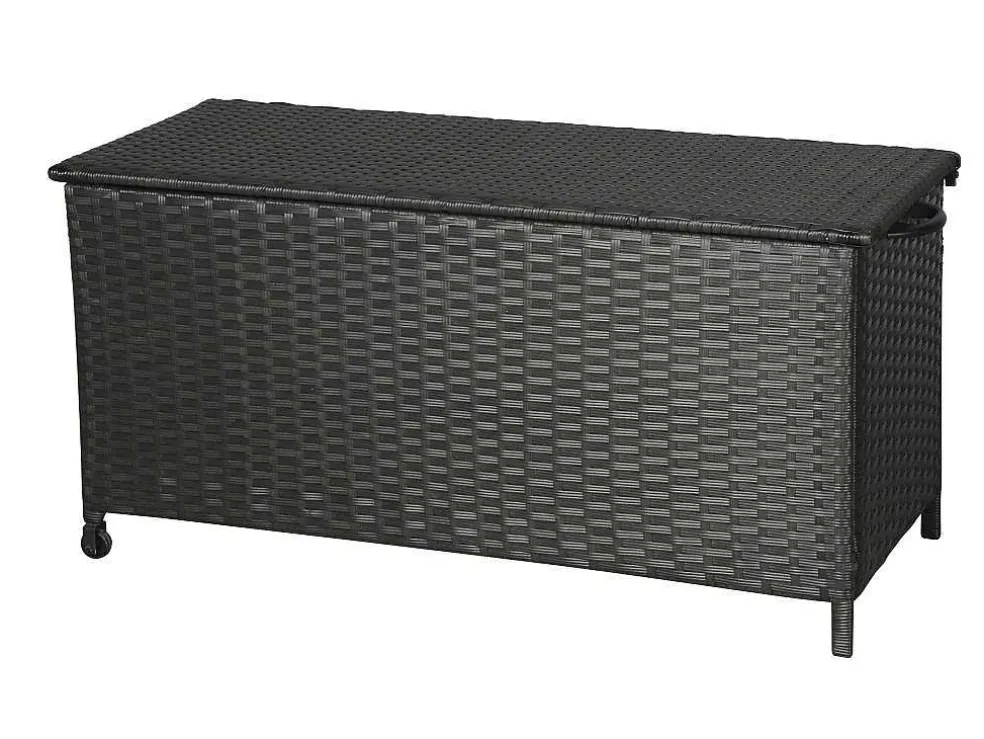 Kaplo Tuintoebehoor Kussen Opbergbox Met Wielen Zwart.
