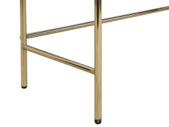 Kaptafel Met Spiegel En 2 Lades - Mdf En Staal - Zwart En Goud - Milavia Van Pascal Morabito