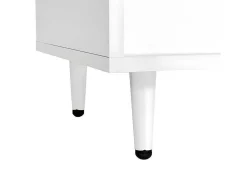 Kaptafel Met Spiegel En Led-Verlichting - 2 Lades En Een Uitneembare Kast - Wit (Kruk Niet Inbegrepen)