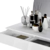 Kaptafel Met Spiegel En Ledverlichting - 2 Lades - Glanzend Wit - Jineza