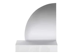 Kaptafel Met Spiegel En Ledverlichting - 2 Lades - Glanzend Wit - Jineza