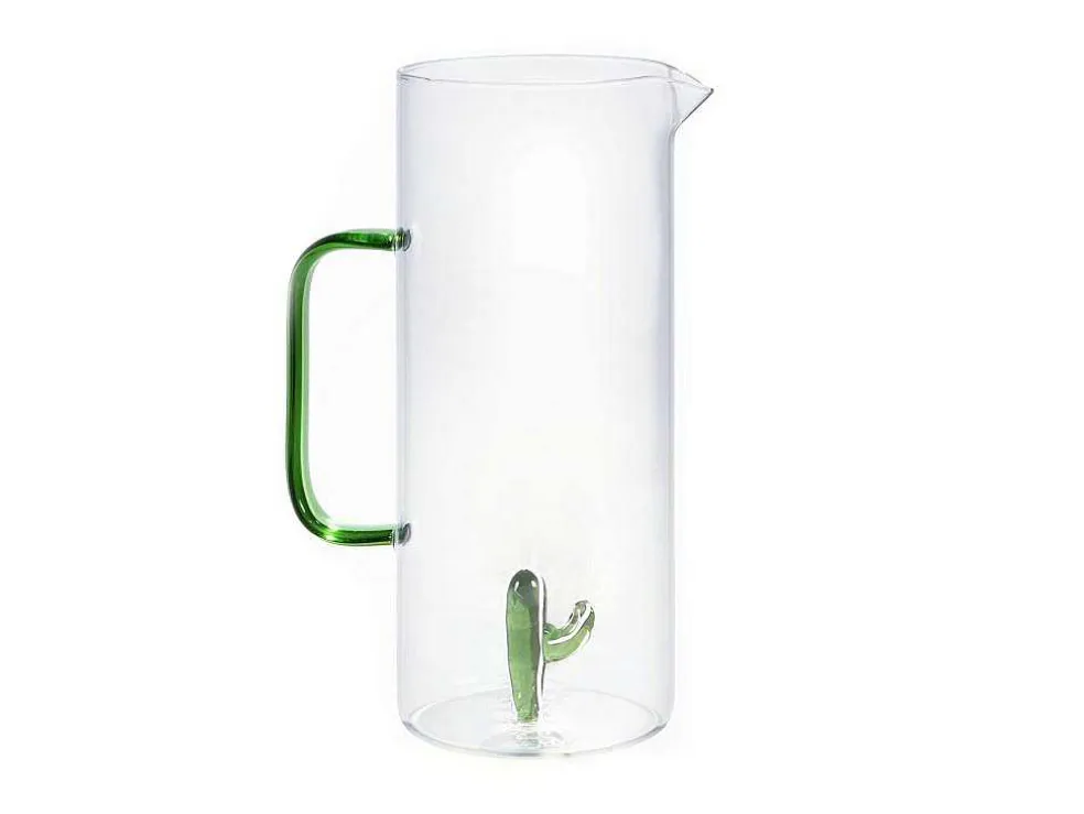 Karaf + Set Van 4 Glazen Met Cactus - Puntia