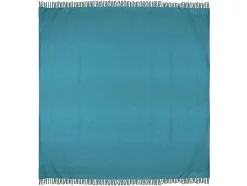 Katoenen Sprei Met Franjes - 230 X 250 Cm - Blauw - Segna