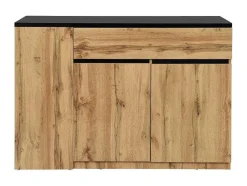 Keukeneiland Met Opbergruimte - Zwart En Naturel - Meili
