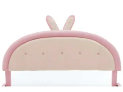 Kinderbed Bekleed Met Fluweel 140X200Cm - Met Lattenbodem - Roze