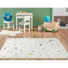 Kindertapijt Moony - Polypropyleen - 100 X 150 Cm - Beige, Roze En Geel