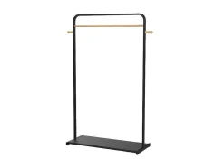 Kledingrek Selin - L90 Cm - Zwart Metaal En Beukenhout