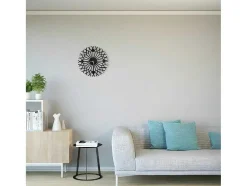 Klok Geometrisch 3, Zwart, 50X1,5X50 Cm, Epikasa