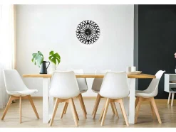 Klok Geometrisch 3, Zwart, 50X1,5X50 Cm, Epikasa