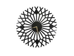 Klok Geometrisch 3, Zwart, 50X1,5X50 Cm, Epikasa