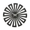 Klok Geometrisch 6, Zwart, Zilver, 50X1,5X50 Cm, Epikasa