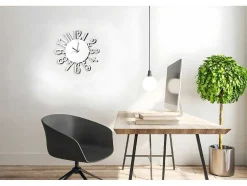 Klok Numbers 1, Wit, Zwart, 50X1,5X50 Cm, Epikasa