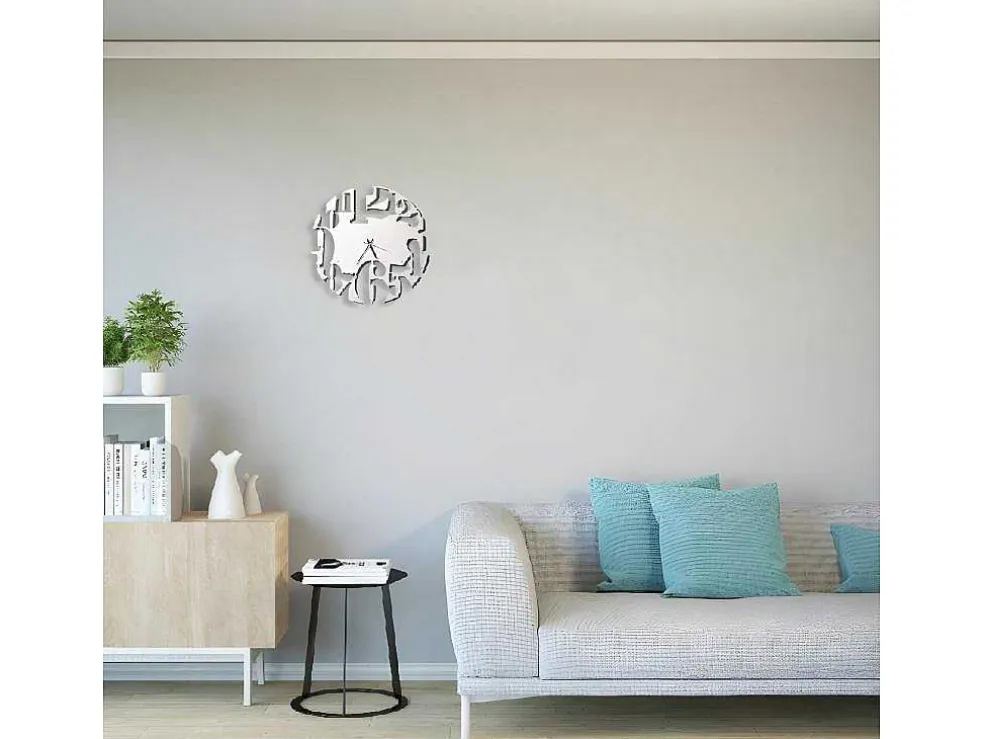 Klok Numbers 2, Wit, Zwart, 50X1,5X50 Cm, Epikasa