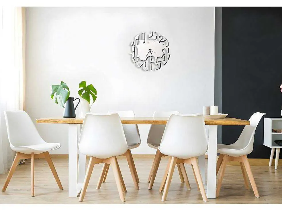 Klok Numbers 2, Wit, Zwart, 50X1,5X50 Cm, Epikasa