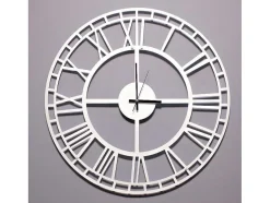Klok Vintage 7, Wit, Zwart, 50X1,5X50 Cm, Epikasa
