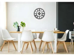 Klok Vintage 11, Zwart, Zilver, 50X1,5X50 Cm, Epikasa