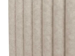 Kofferbed En Hoofdeinde Met Verticale Stiksels - 180 X 200 Cm - Stof - Beige - Sarah