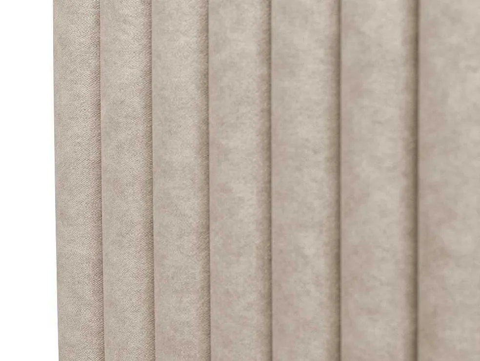 Kofferbed En Hoofdeinde Met Verticale Stiksels - 180 X 200 Cm - Stof - Beige - Sarah