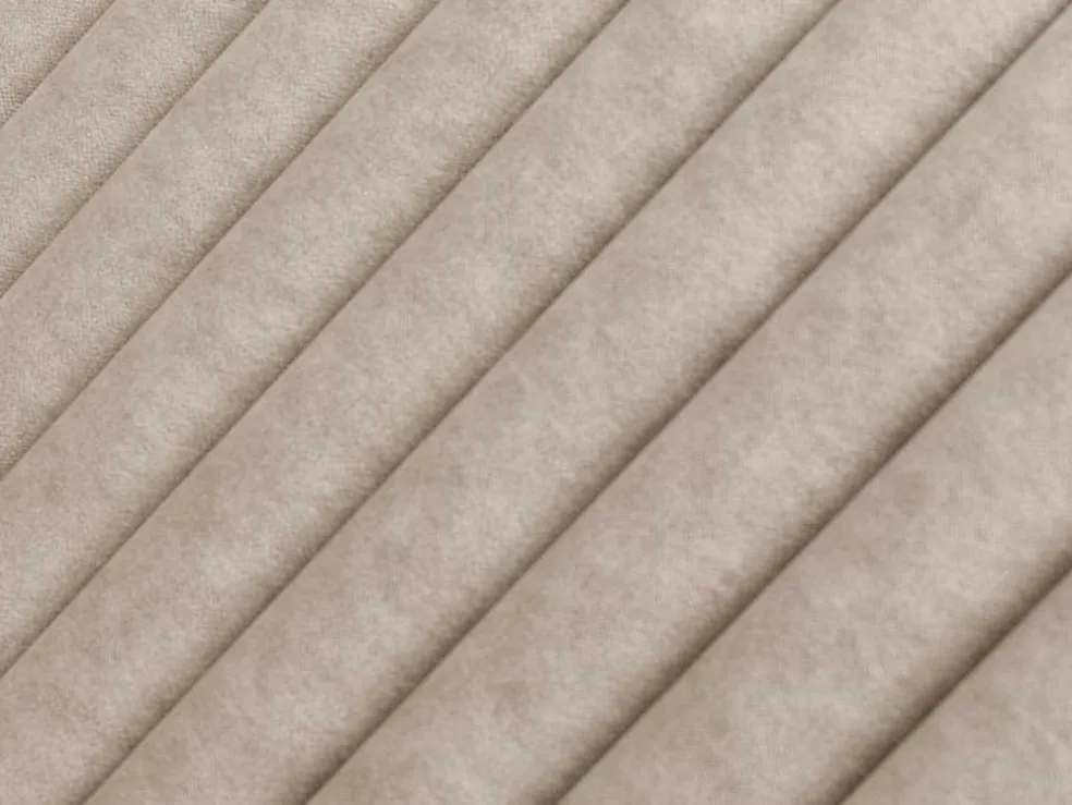 Kofferbed En Hoofdeinde Met Verticale Stiksels - 180 X 200 Cm - Stof - Beige - Sarah