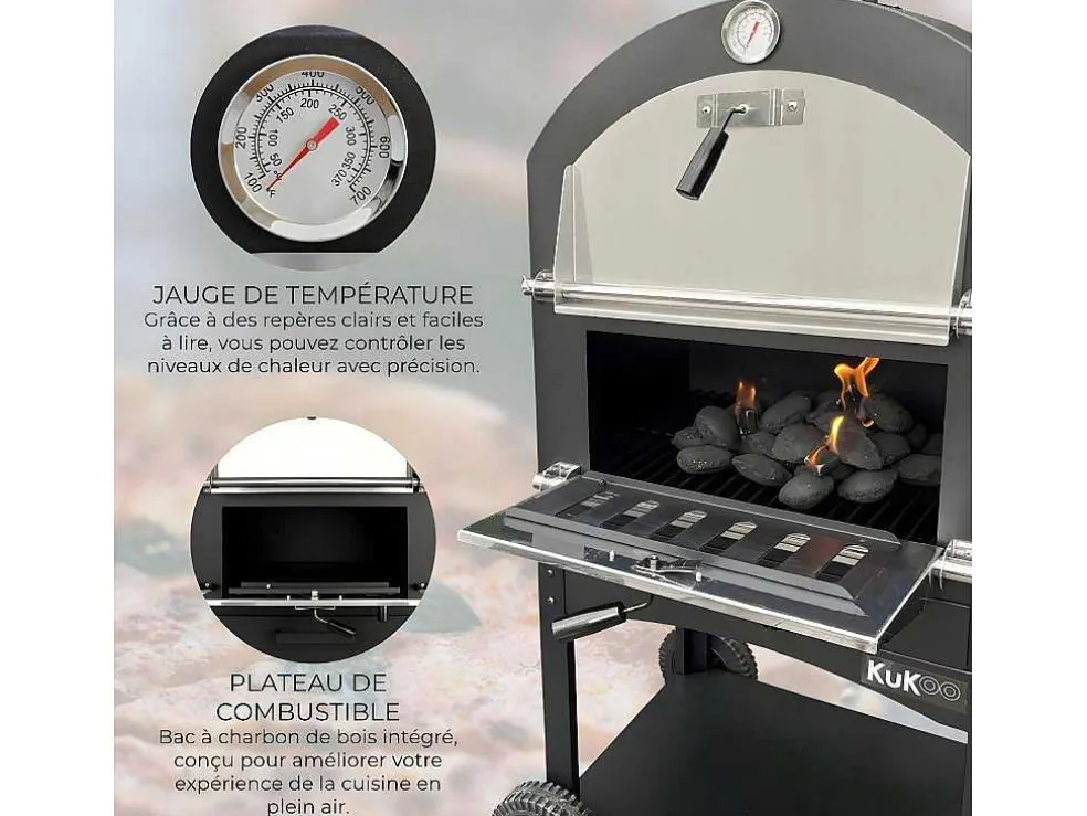 Kukoo Pizza Oven - Buiten + Pizzaschep