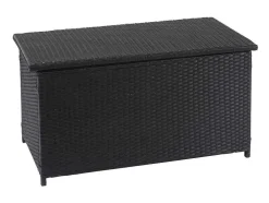 Kussenbox Van Polyrattan Mcw-D88 Iii, Basic Zwart, 63X135X52Cm 320L