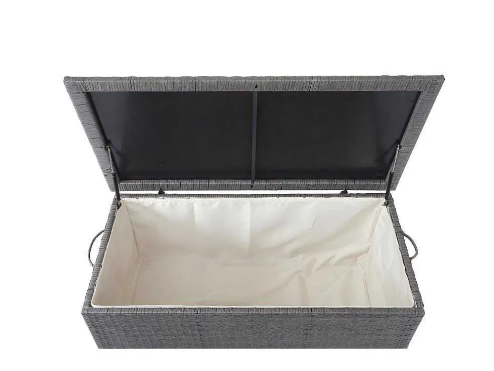Kussenbox Van Polyrattan Mcw-D88 Iii, Premium Grijs, 63X135X52Cm 320L
