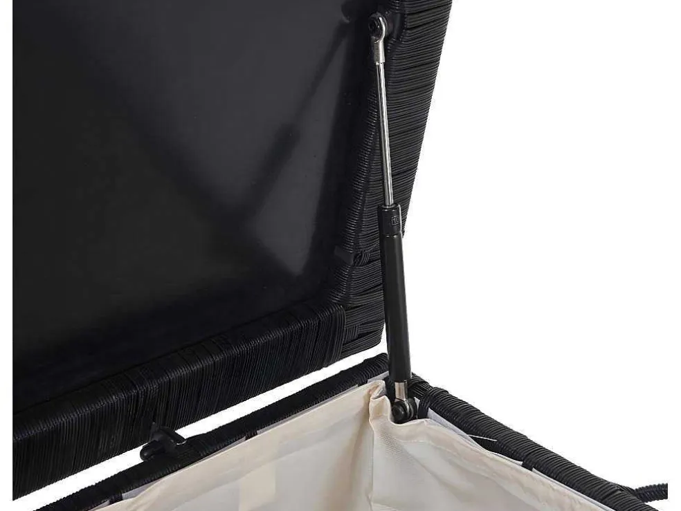 Kussenbox Van Polyrattan Mcw-D88 Iii, Premium Zwart, 51X115X59Cm 250L