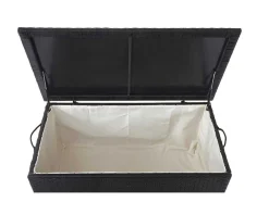 Kussenbox Van Polyrattan Mcw-D88 Iii, Premium Zwart, 51X115X59Cm 250L