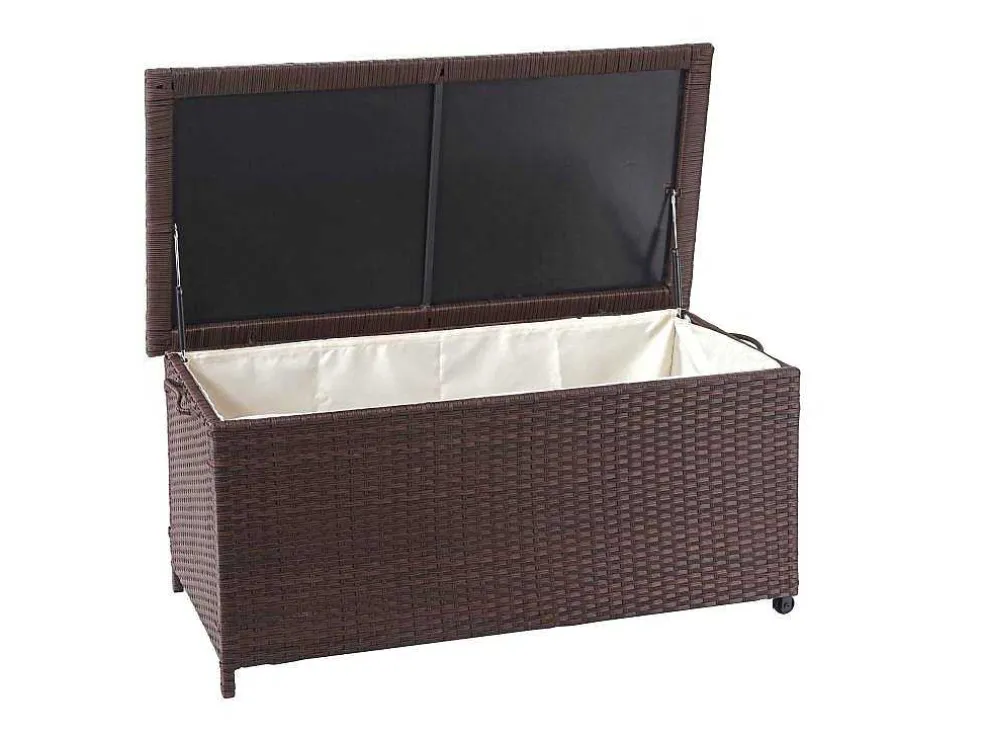 Kussenbox Van Polyrattan Mcw-D88 Iii, Premium Bruin, 51X115X59Cm 250L