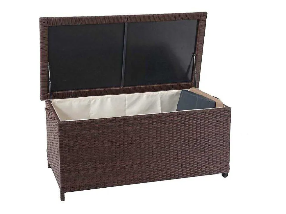 Kussenbox Van Polyrattan Mcw-D88 Iii, Premium Bruin, 51X115X59Cm 250L