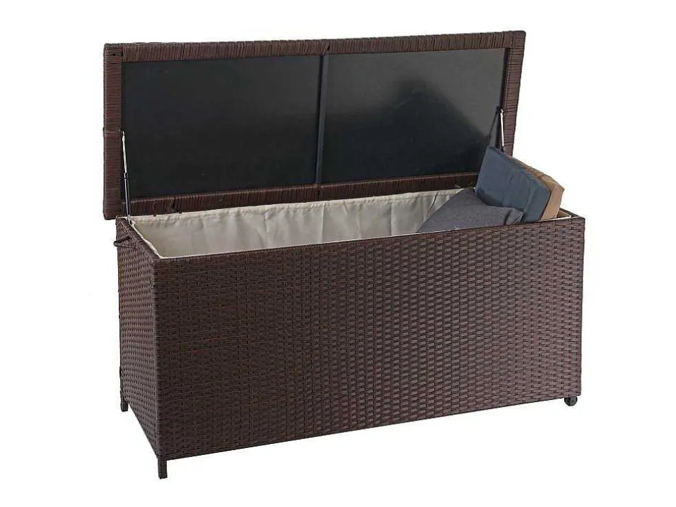 Kussenbox Van Polyrattan Mcw-D88 Iii, Premium Bruin, 63X135X52Cm 320L