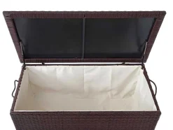 Kussenbox Van Polyrattan Mcw-D88 Iii, Premium Bruin, 63X135X52Cm 320L