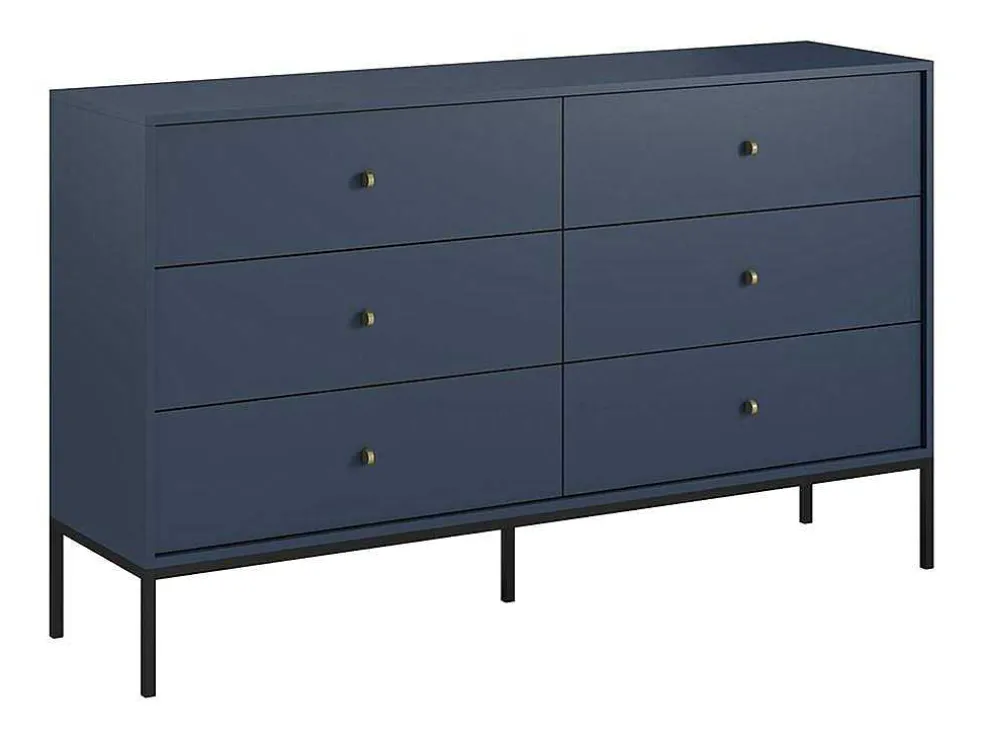 Ladekast Bogdan - 6 Laden - Blauw