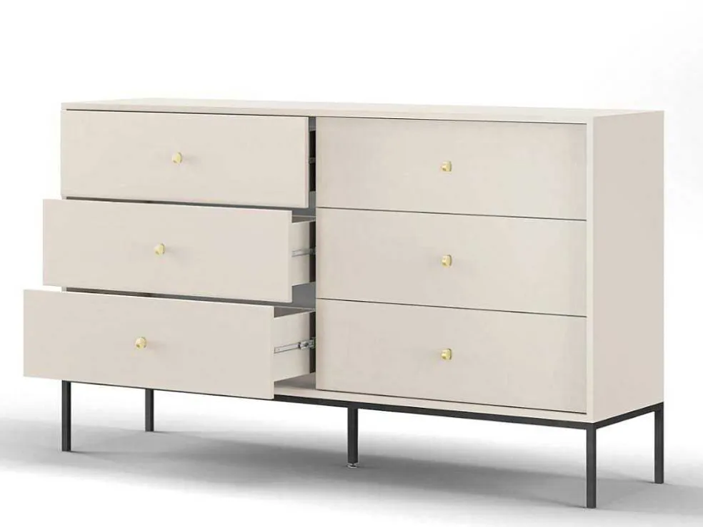 Ladekast Met 6 Laden - Beige - Bogdan