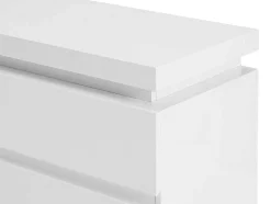Ladekast Met 6 Lades - Met Ledverlichting - Mdf - Wit Gelakt - Flarancia