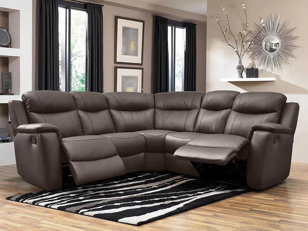 Leren Relaxhoekbank Evasion - Bruin