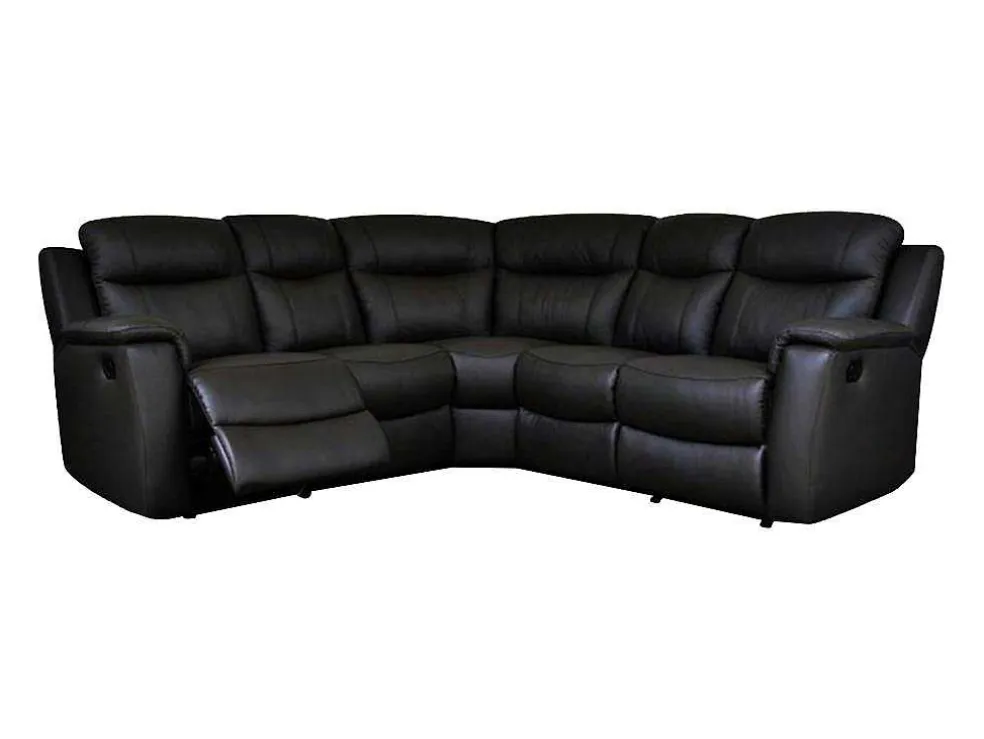 Leren Relaxhoekbank Evasion - Zwart