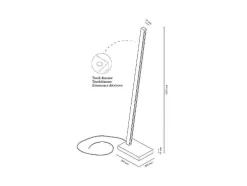 Linus Vloerlamp, Eiken Geolied, 20X30X150 Cm, Epikasa