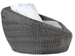 Loungeset Van Geweven Hars - Grijs - Zitbank, 2 Fauteuils En Salontafel - Whiteheaven
