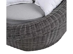 Loungeset Van Geweven Hars - Grijs - Zitbank, 2 Fauteuils En Salontafel - Whiteheaven