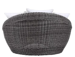 Loungeset Van Geweven Hars - Grijs - Zitbank, 2 Fauteuils En Salontafel - Whiteheaven