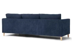 Marino Bank, Chaise Longue Naar Rechts Of Links Gedraaid In Fluweel Blauw.