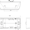 Massagebad - 1 Persoon - 150 X 75 X 59 Cm - Hoek Rechts - Gavino