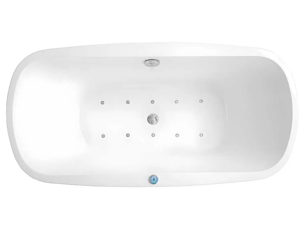 Massagebad Met Ledverlichting - Balneo Therapie Sirgao - 1 Persoon - 155L - 75X150Cm - Wit