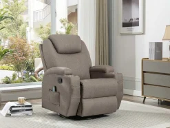 Massagefauteuil Silvano In Stof - Taupe