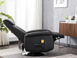 Massagestoel Kostas Van Kunstleer - Zwart
